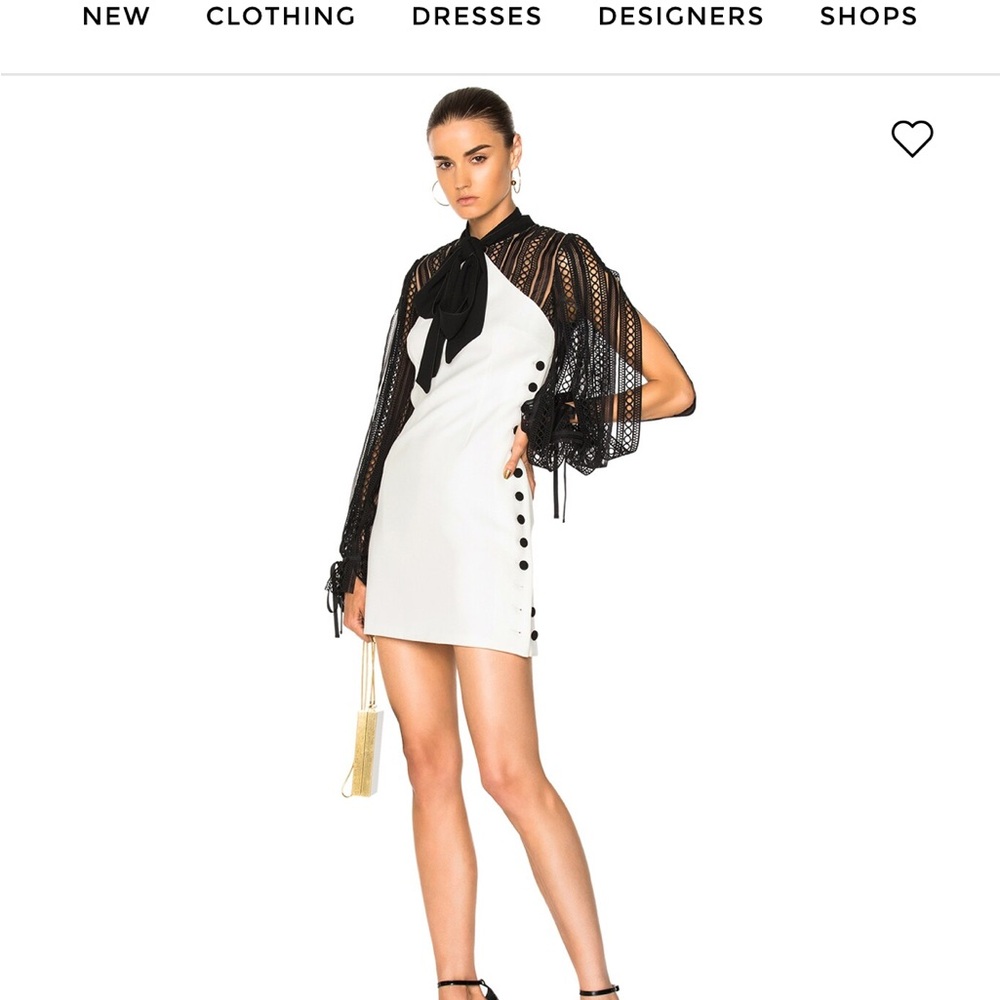 Elegant Black and White Dress